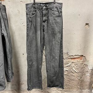 Avierex Vintage Gray Relaxed Fit Baggy Skater Fit Denim Jeans 32x32 Y2K 90s